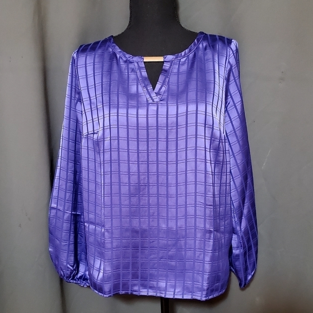 Liz Claiborne Purple Longsleeve Blouse Size Petite Small NWT